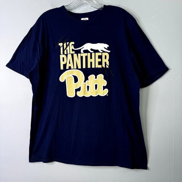 University of Pittsburgh Pitt Panthers Victory Song Blue Gold T-Shirt Mens Sz XL - Picture 1 of 12
